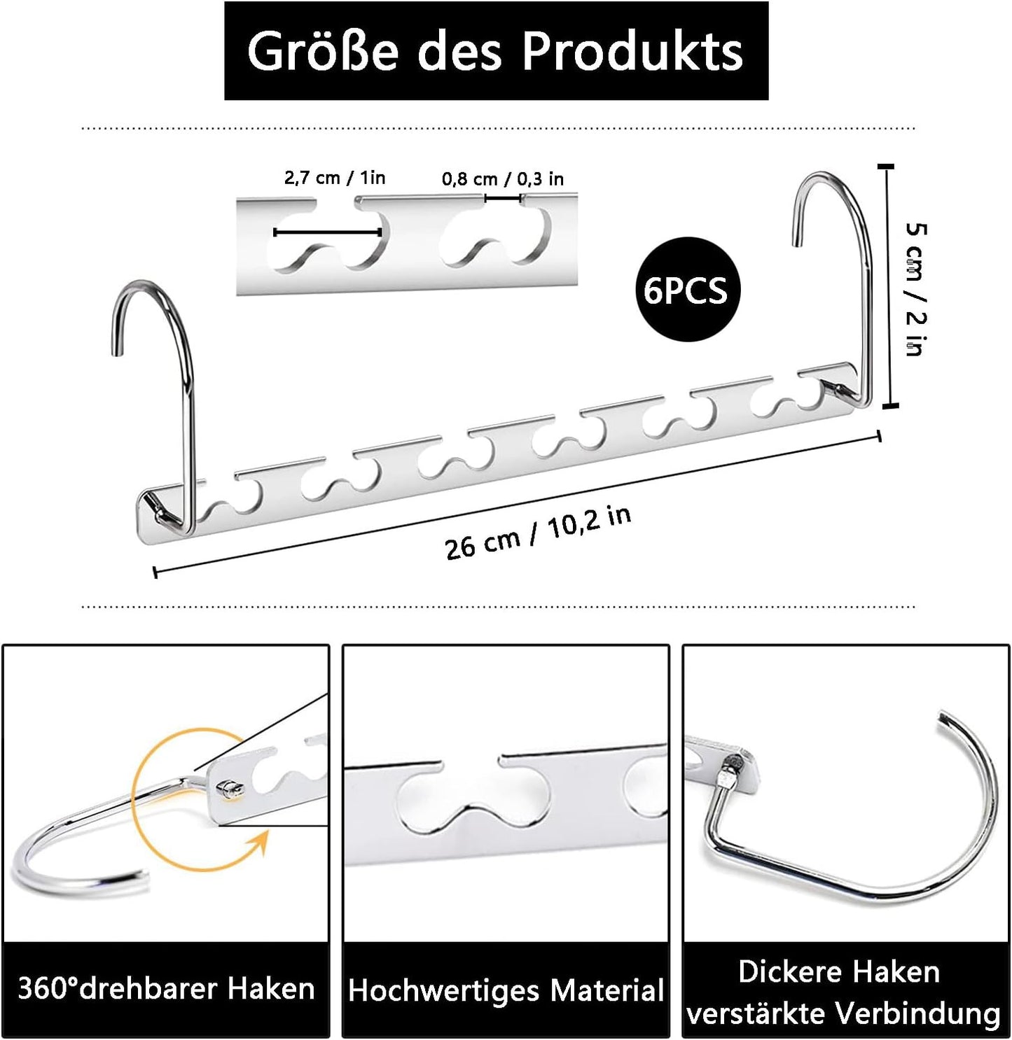 5X Space Saver Saving Wonder Magic Hanger Clothes Closet Organize Hook UK