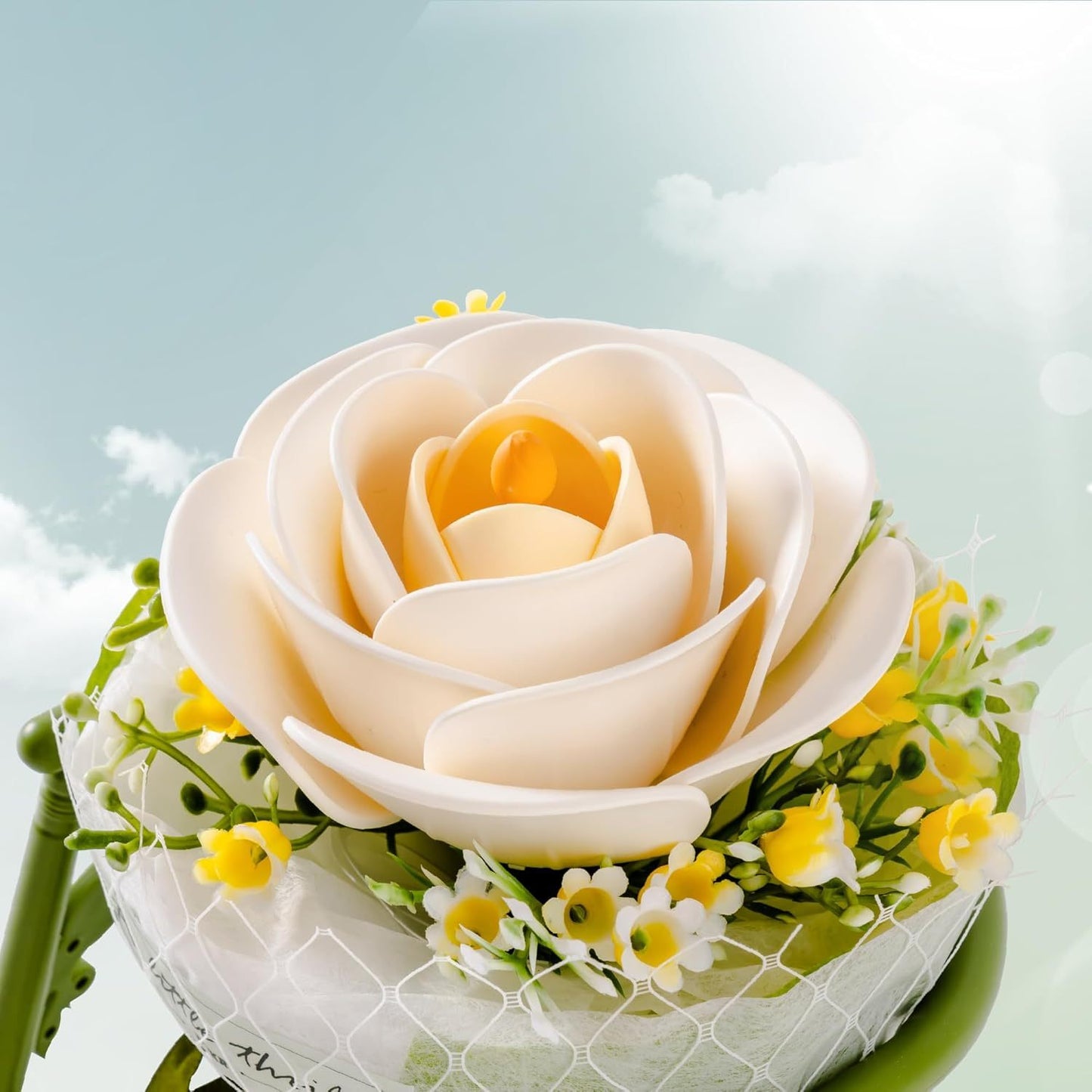ROBOTIME Artificial Flowers 3D Puzzle Model Kits Puzzles For Adults To Build, Decoration Home Decor Accessories Living Room Gifts For Women, Camellia