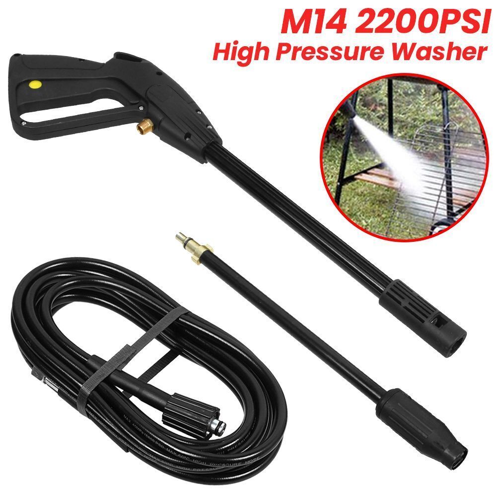 High Pressure Power Washer Spray Gun Jet Lance Trigger Wash Wand & 8M Hose Kit