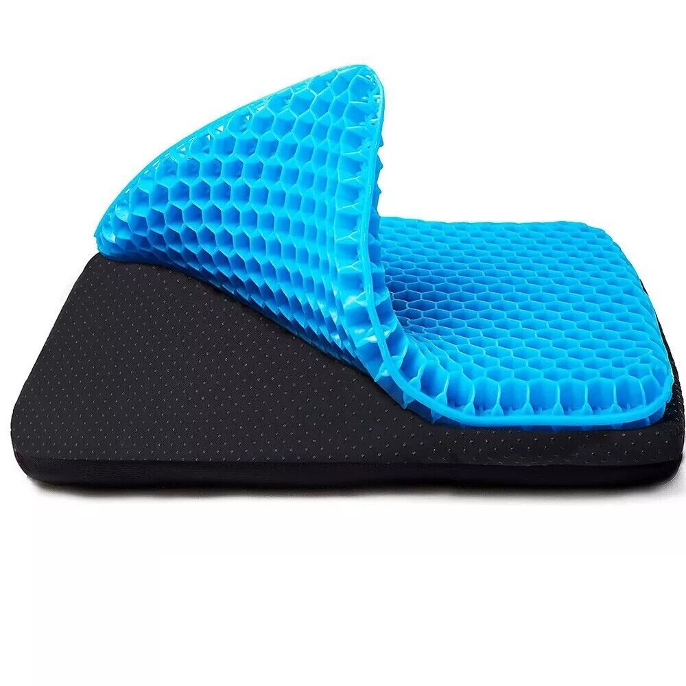 Gel Seat Cushion For Lower Back Pain Pressure Relief Wheelchair Car Office Pad