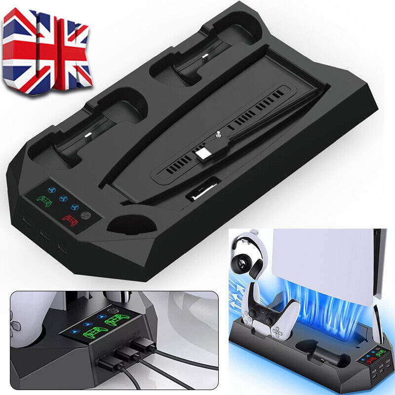 PS5 Vertical Cooling Fan Stand Controller Charger Station For Playstation 5