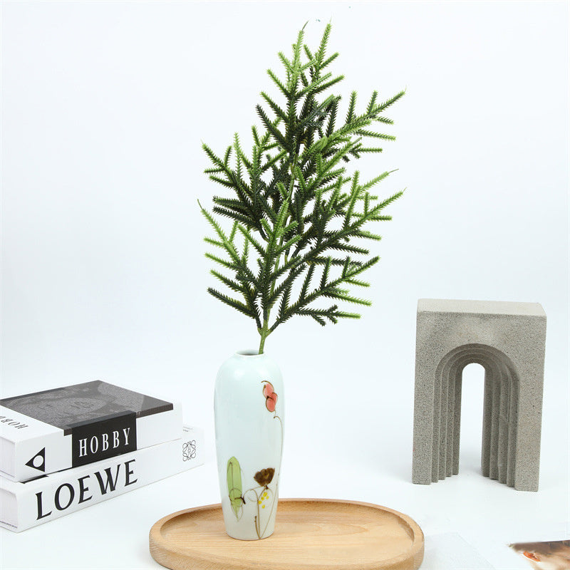 12pc Artificial Norfolk Pine Branches Pine Needle Branch For Christmas Decor