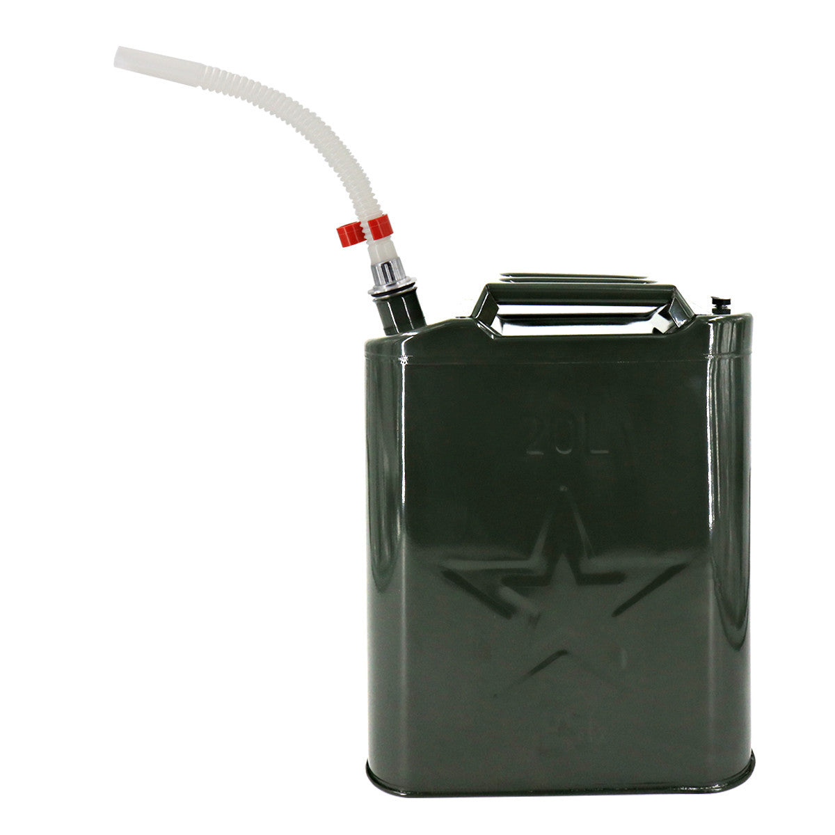 20L Metal Jerry Can Green Car Storage Fuel Petrol Container & Flexi Spout
