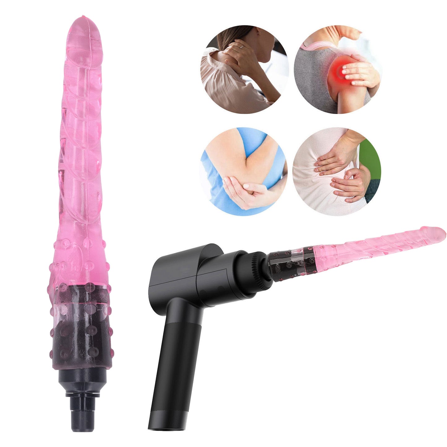 Massage Gun Head Silicone Washable Replaceable Massager Gun Head Muscle Massage Accessory