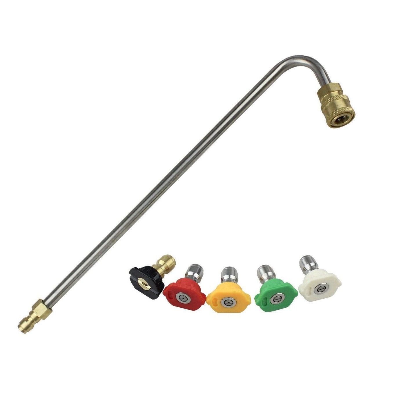 Gutter Cleaning Tool Pressure Washer Extension Wand Lance Set With 5 Nozzle Tips