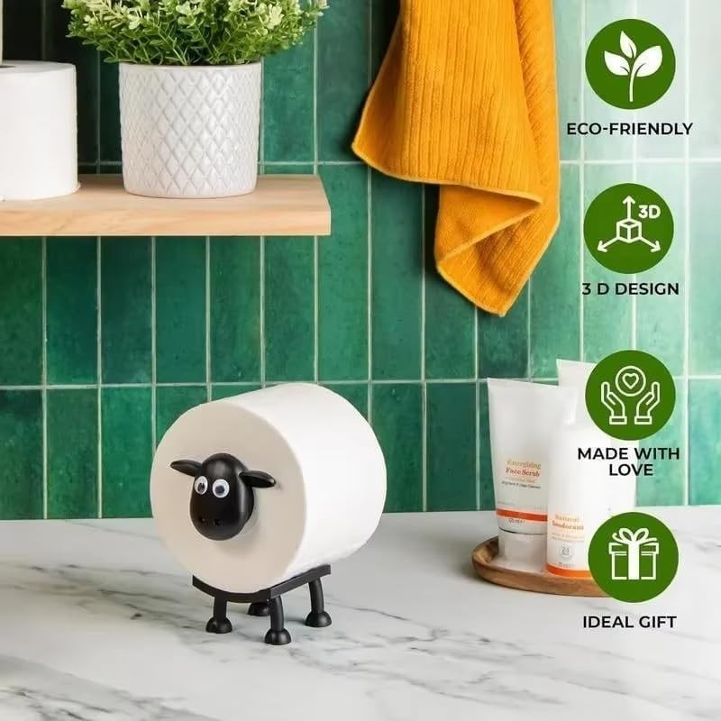 3Pcs FUNNY SHEEP TOILET PAPER HOLDER QUIRKY BATHROOM DECOR LOO ROLL STORAGE New