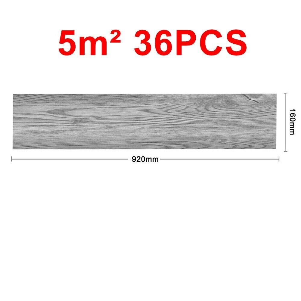 5m Floor Planks Tiles Self Adhesive Wood Effect Vinyl Flooring Bathroom Decor