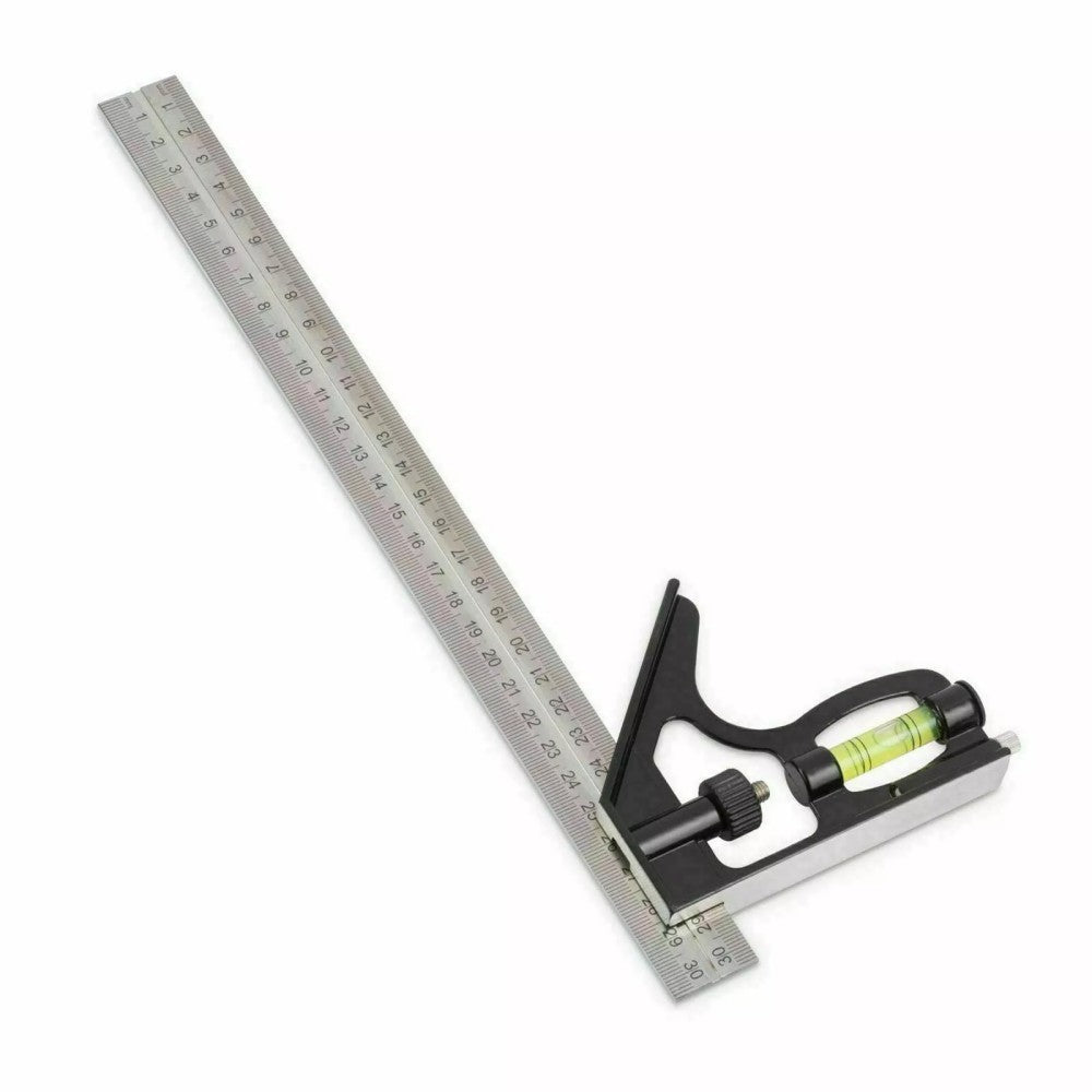 300mm 12 Adjustable Engineers Combination Try Square Set Right Angle Ruler UK