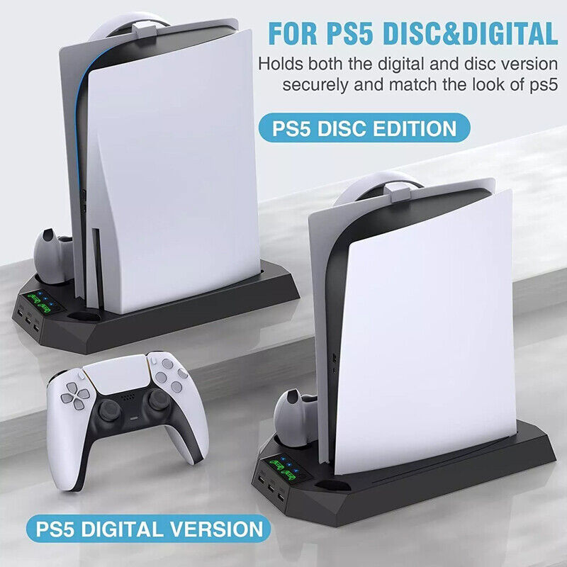 PS5 Vertical Cooling Fan Stand Controller Charger Station For Playstation 5