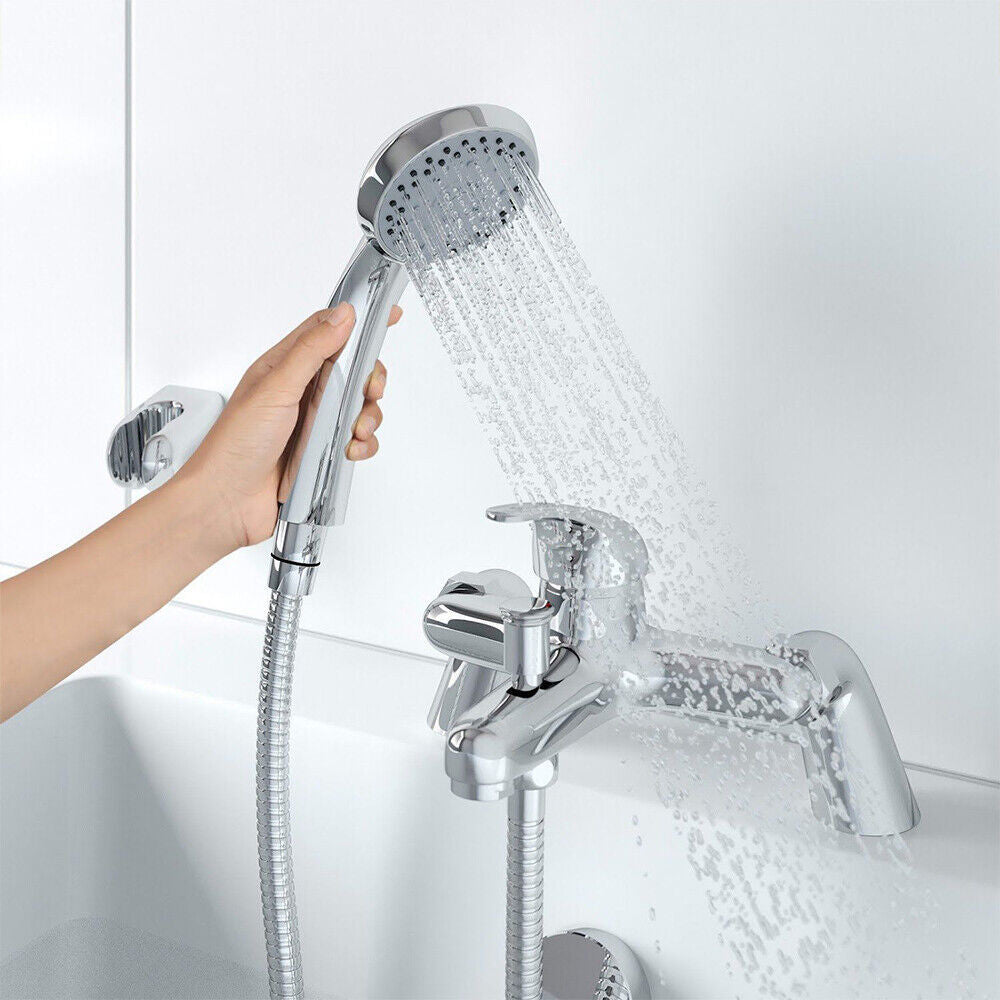 Luxury Bathroom Chrome Sink Bath Filler Tap Shower Mixer Taps With Hand Held Set