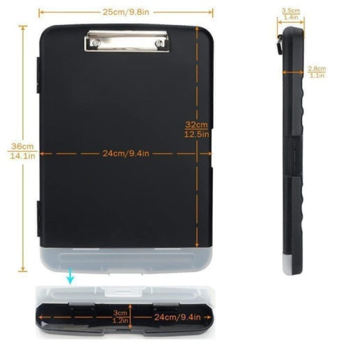 Clipboard With Storage Case Plastic A4 Clipboard Storage Box For School&office