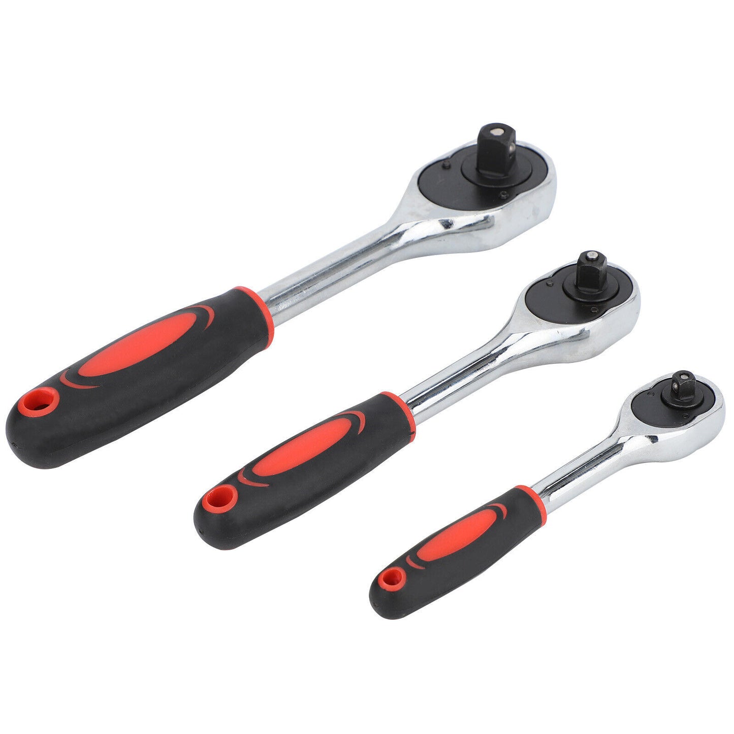 3 Piece 1-2 3-8 1-4 Ratchet Set Drive Heavy Duty Ratchet Socket UK