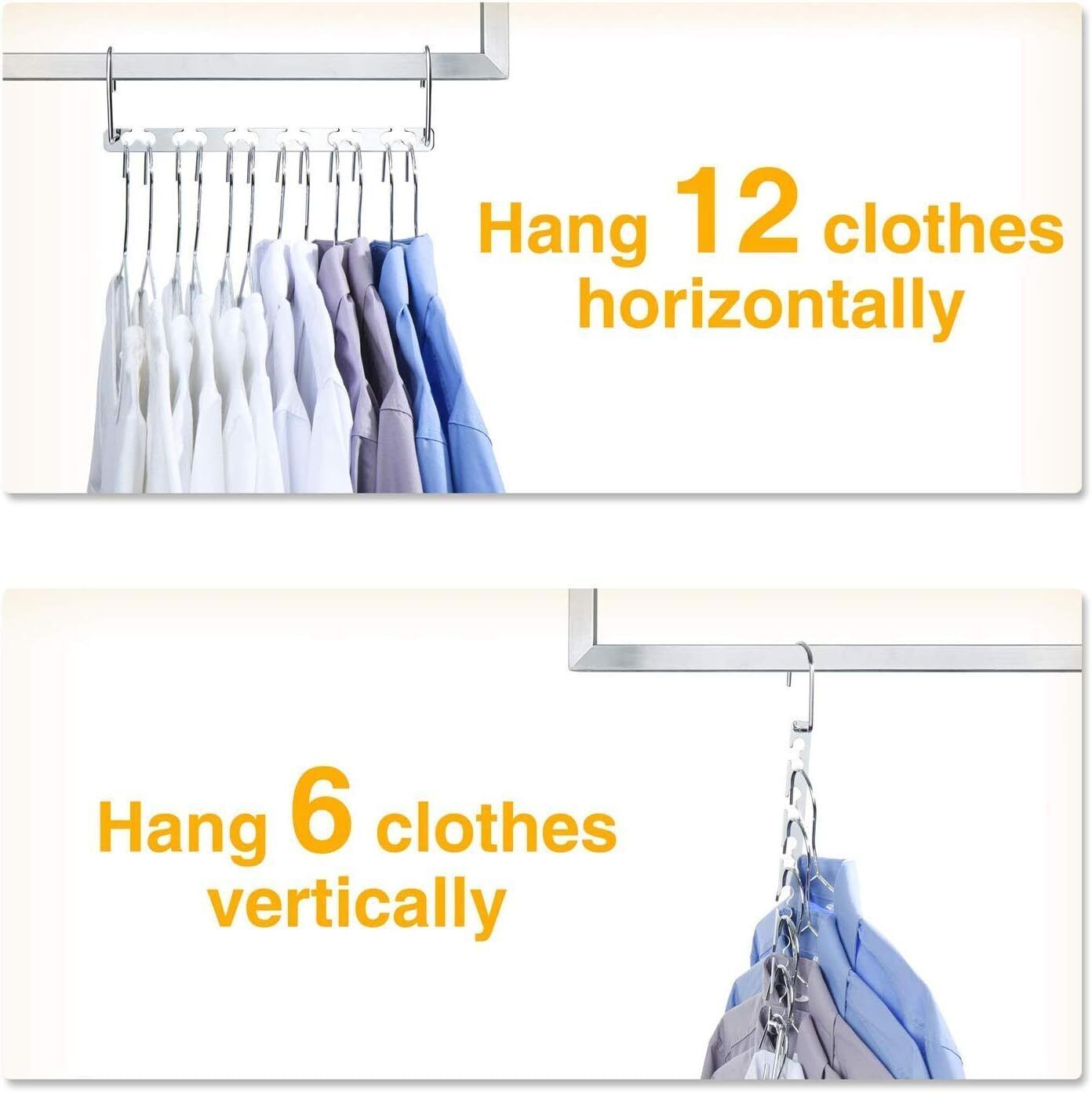 5X Space Saver Saving Wonder Magic Hanger Clothes Closet Organize Hook UK