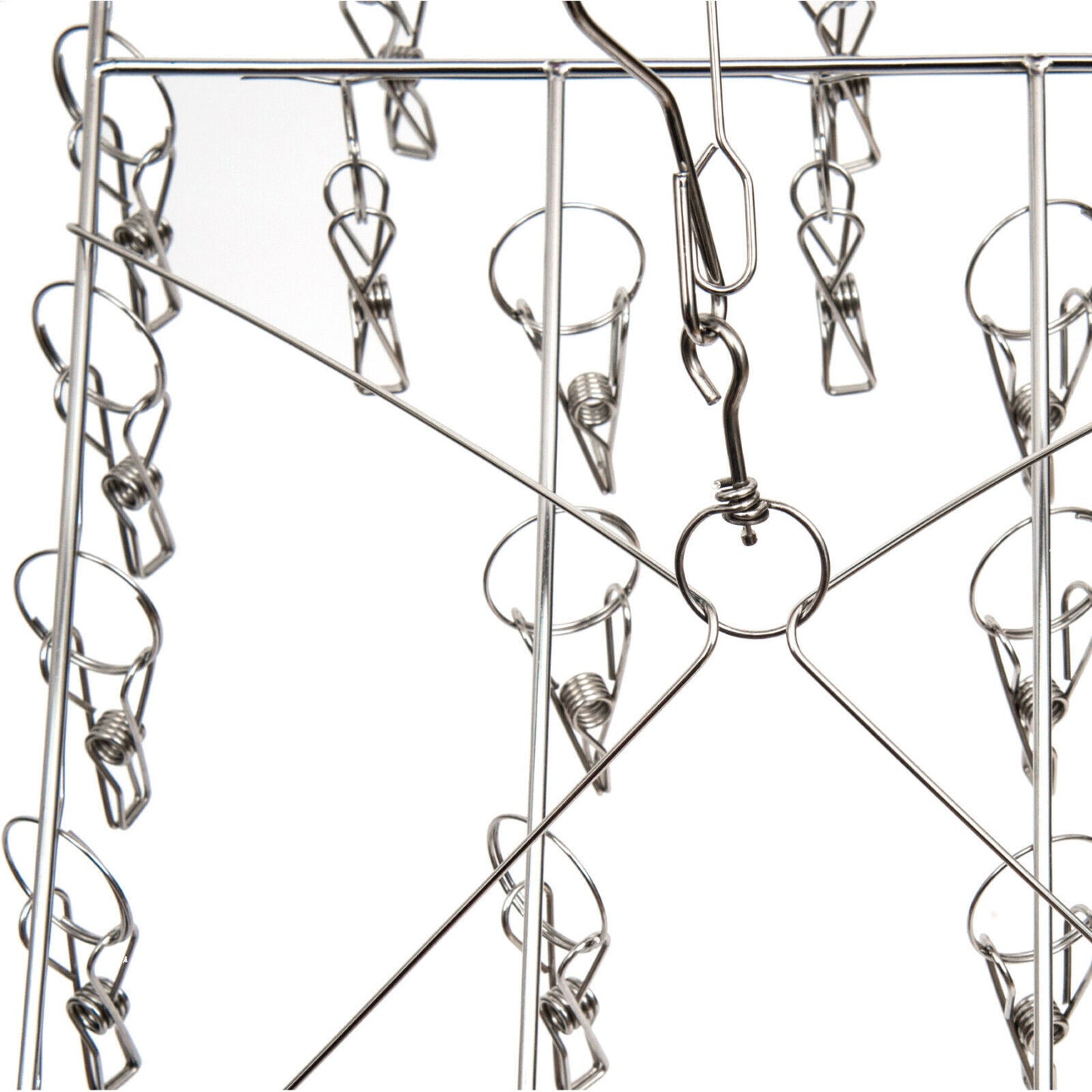 36 Thickened Clip Underwear Sock Hanger Laundry Airer Dryer Rack StainlessSteel