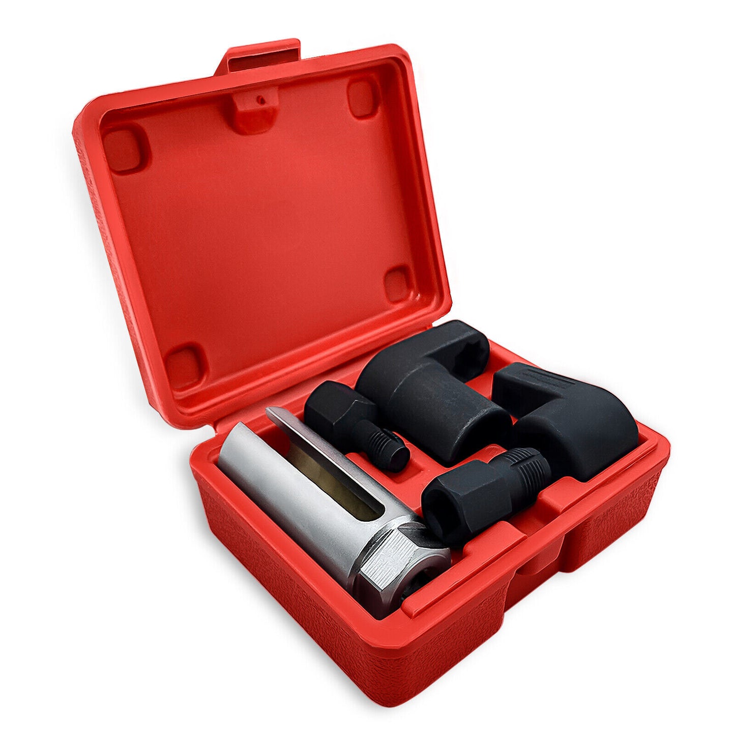 5Pcs 22mm Lambda Oxygen Sensor Socket Remove Set Kit Thread Chasers Tool W Case