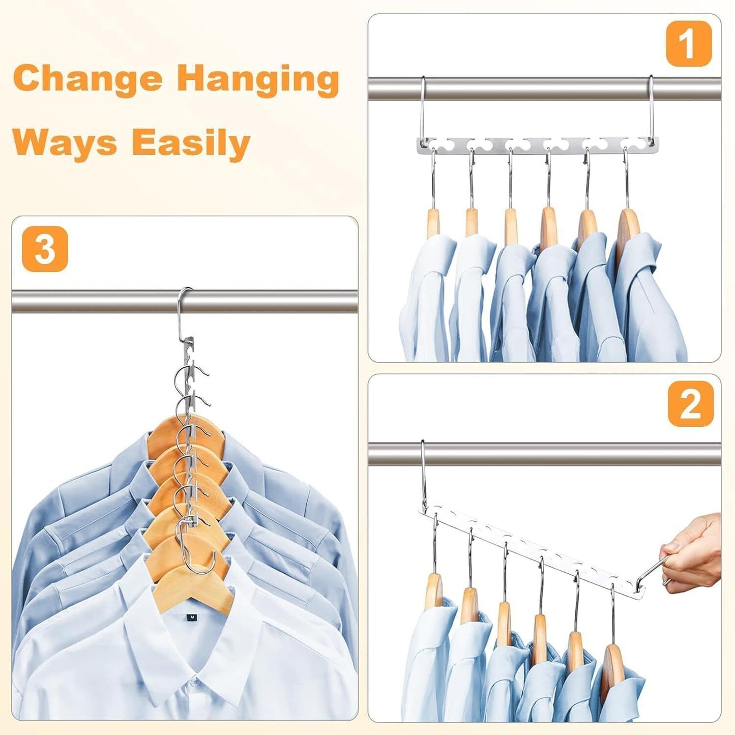 5X Space Saver Saving Wonder Magic Hanger Clothes Closet Organize Hook UK