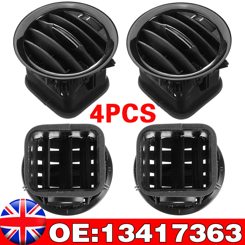 4PCS Interior Air Vent Grille Nozzle 13417363 For Vauxhall Adam Corsa D