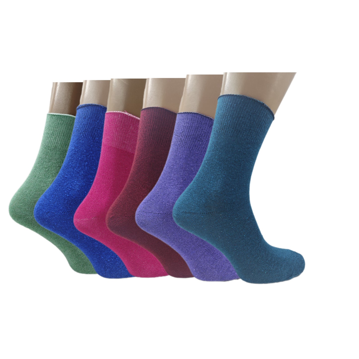 6 12 24 Pairs Womens Colorful Soft Rubber Sole Socks Comfy