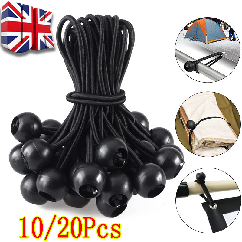 10 20 Bungee Ball Cords Heavy Duty Tarp Bungees Ties Elastic Tie Down Straps