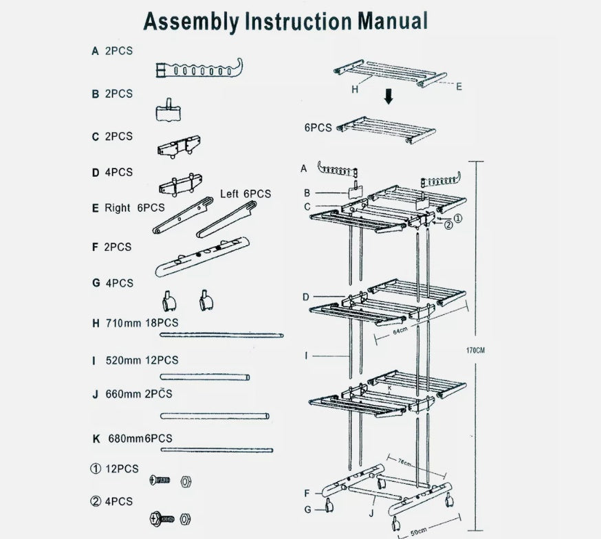 4 Tier Clothes Airer Dryer Rack Foldable Dry Rail Hanger Laundry Indoor Outdoor