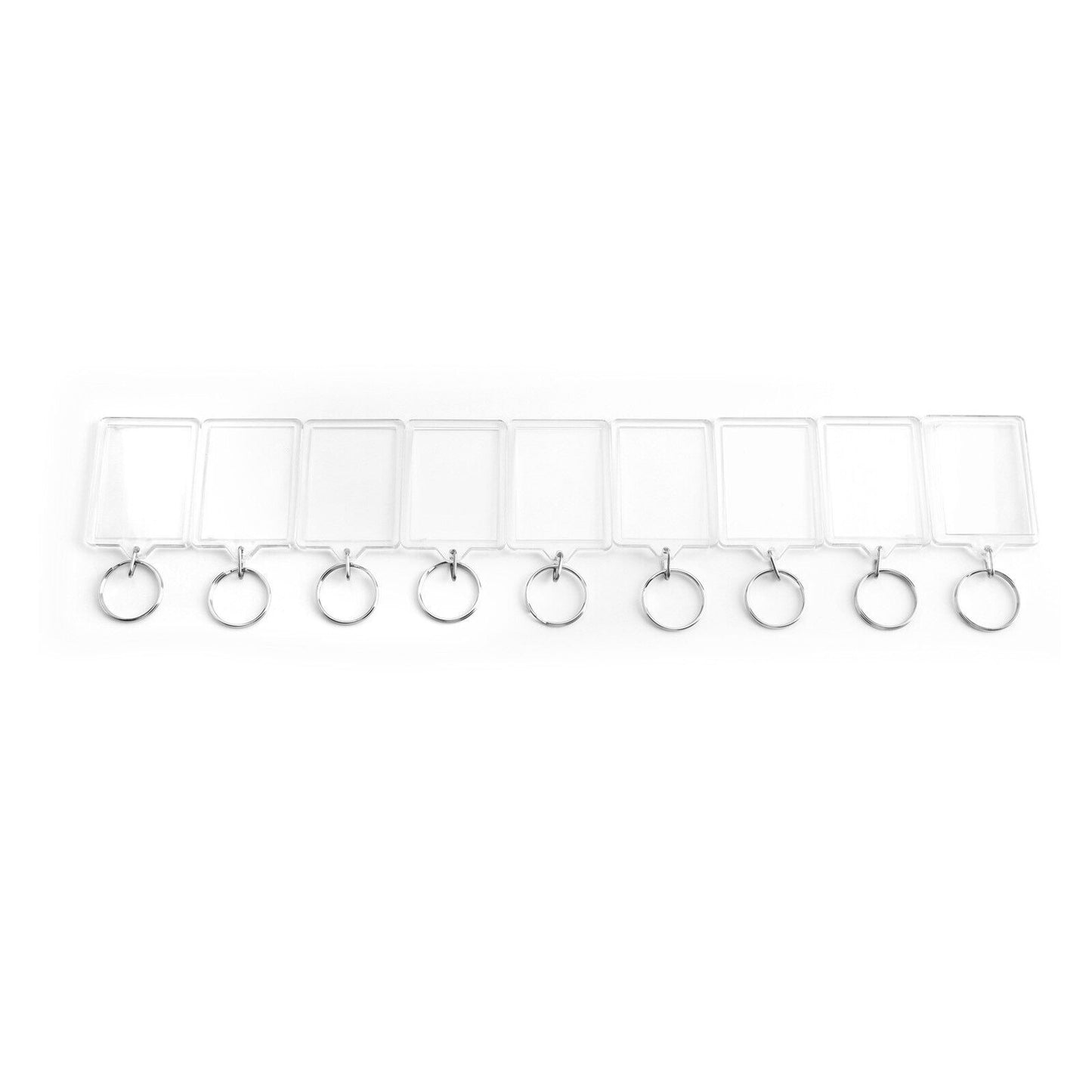 Blank Keyring Acrylic Plastic Passport Photo Key Rings Craft Picture