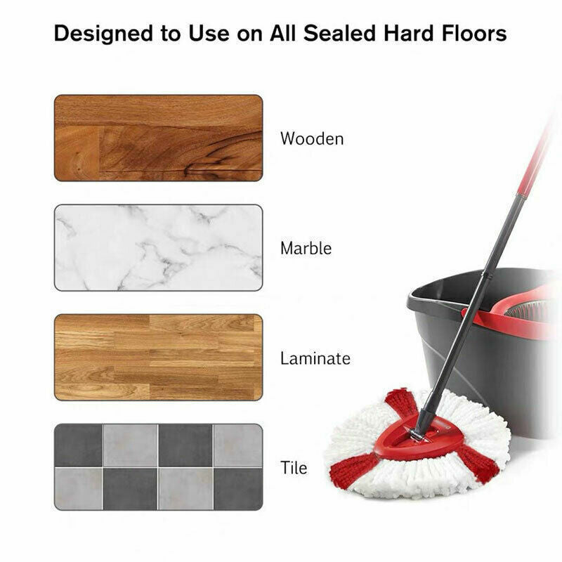 6x Replacement For Vileda Mop Heads Refill Turbo Microfibre Spin Mop Easy Wring