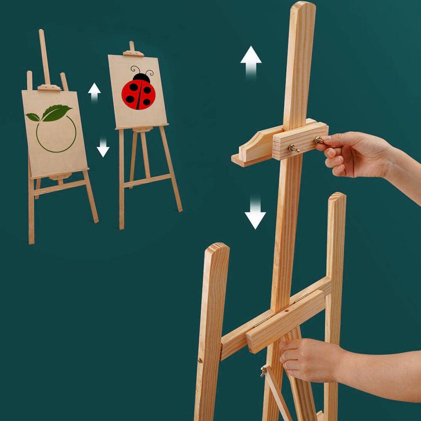 150cm Studio Wooden Easel Display Art Craft Artist Cafe Wedding Painting Stand