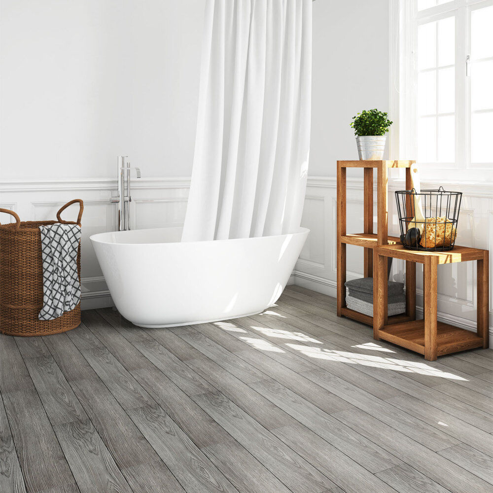 5m Floor Planks Tiles Self Adhesive Wood Effect Vinyl Flooring Bathroom Decor