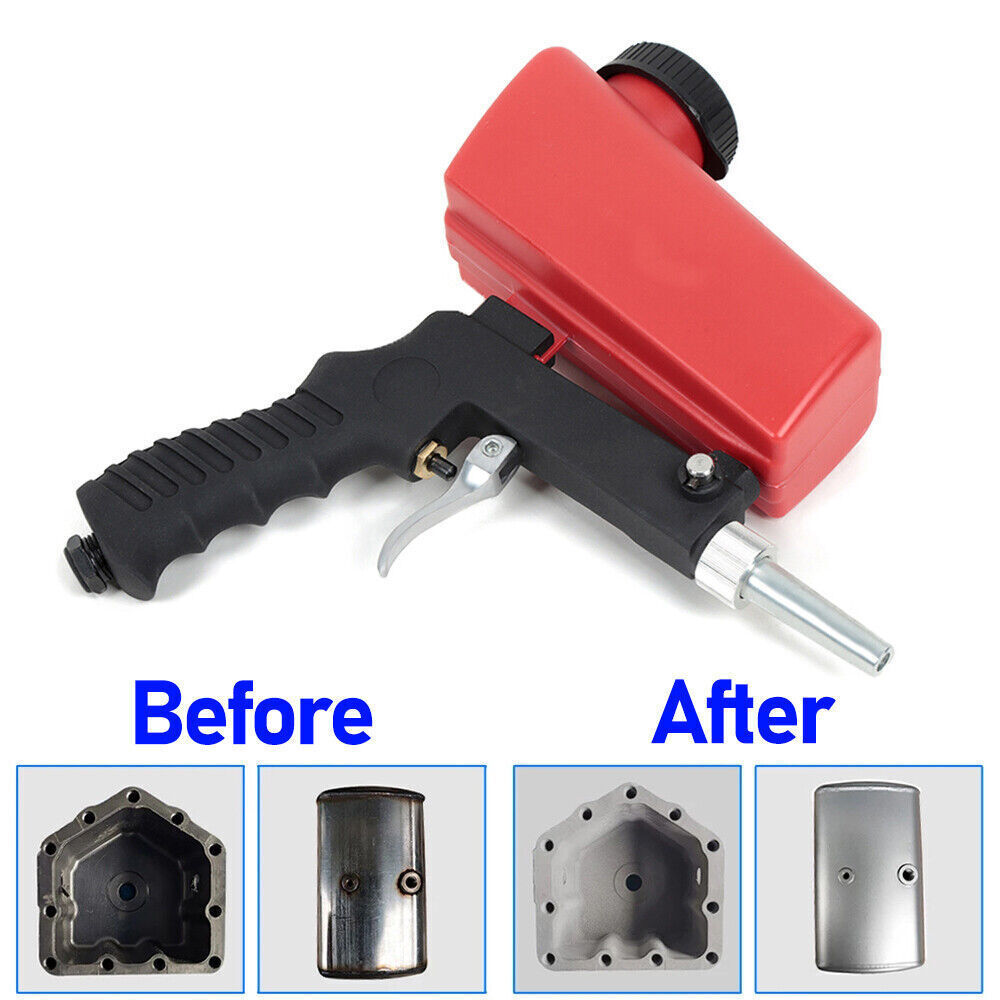 14  Air Portable Sandblasting Gun Hand Held Sand Blaster Shot Media Blasting UK