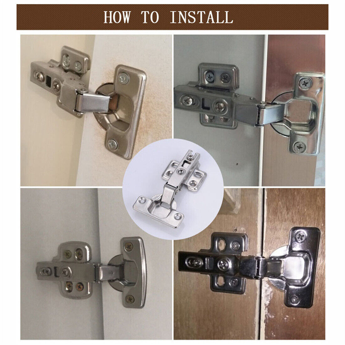 20PCS SOFT CLOSE 35mm KITCHEN CABINET CUPBOARD STANDARD DOOR HINGES NEW