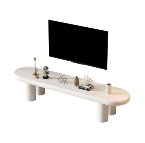 White Painted TV Stand Cabinet For TV Up To 70 Inch, TV Unit TV Console Table, Wooden Entertainment Center For Living Room, Dining Room, Bedroom
