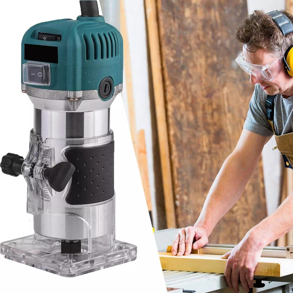 1200W 1-4 Electric Hand Trimmer Palm Router Woodworking Laminate Wood Laminator