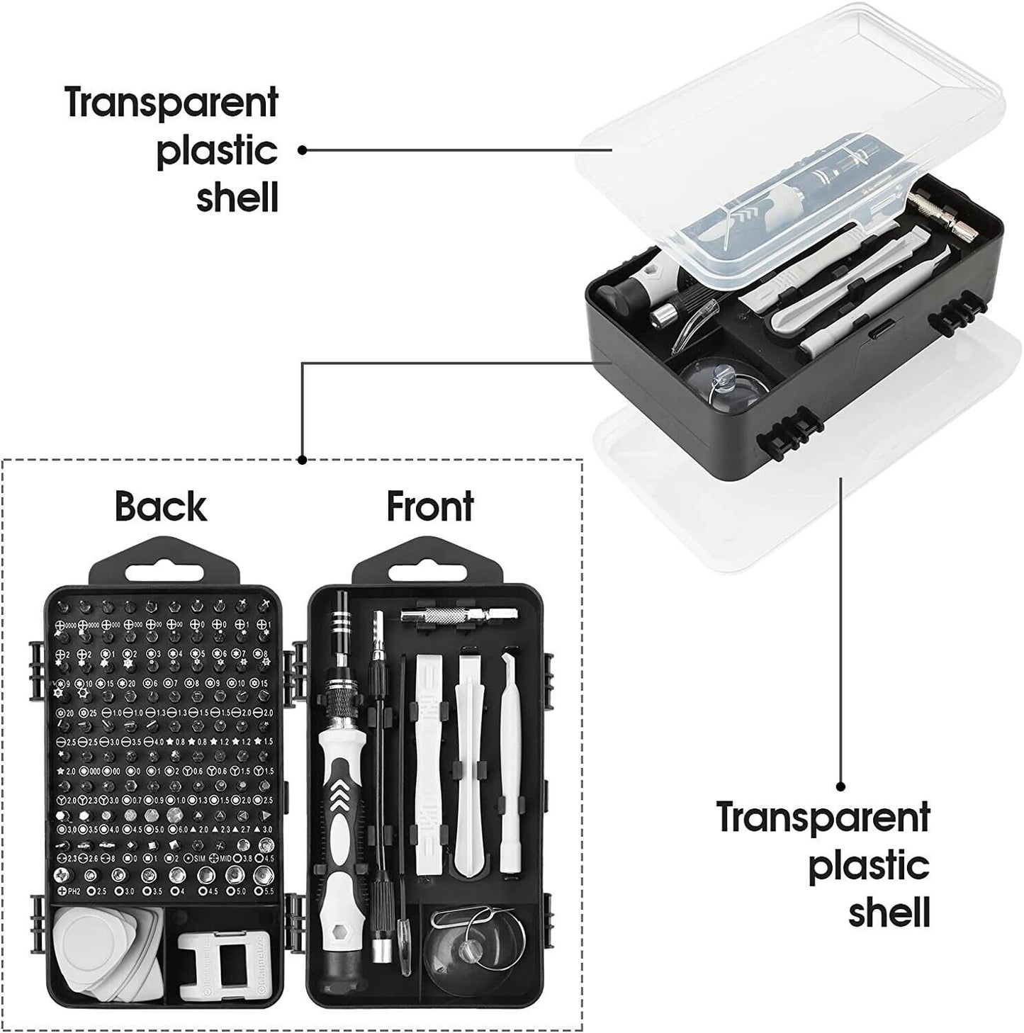 117 In 1 Magnetic Precision Screwdriver Set PC Phone Electronics Repair Tool Kit