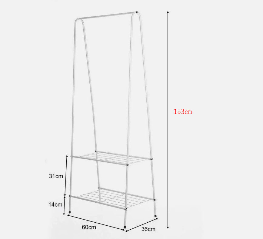 Heavy Duty Metal Clothes Rod Shoe Storage Clothing Rack Hanging Display Rack