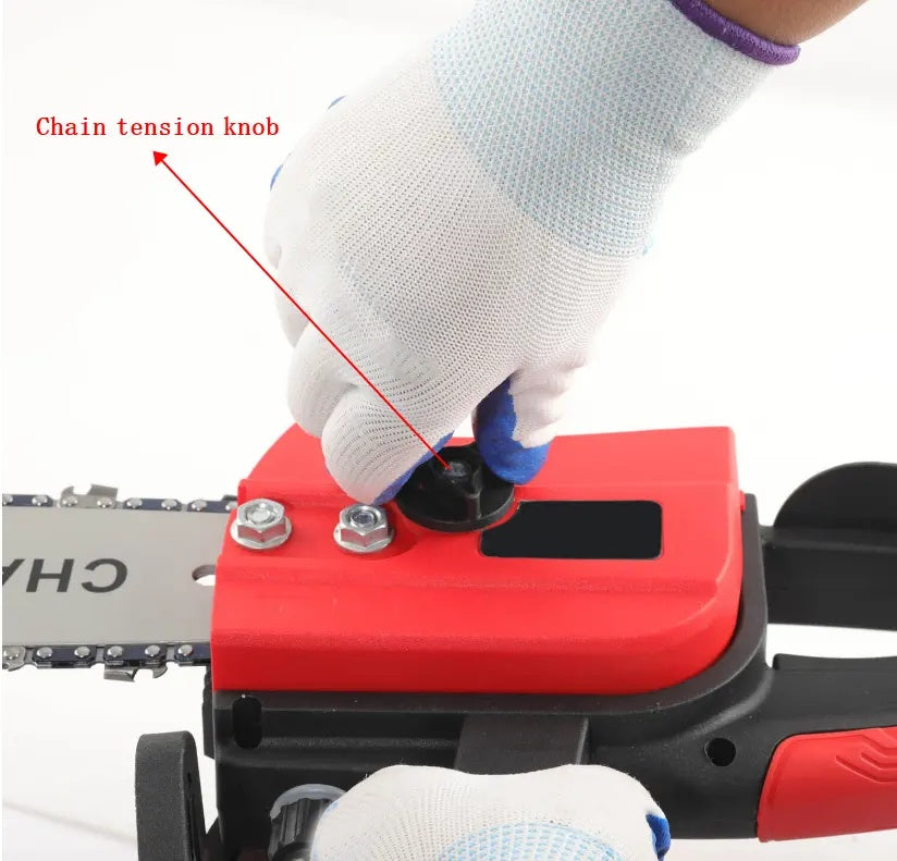 12in Electric Chainsaw Cordless Brushless Wood Cutter -3.0Ah Battery And Charger