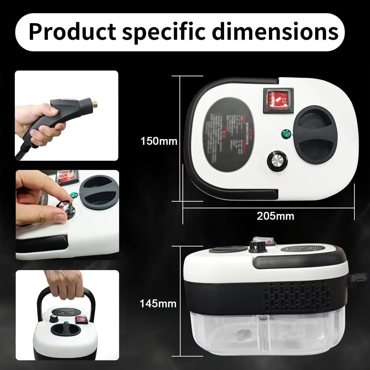 Handheld High Temp Steam Cleaner High Pressure Household Cleaning Machines 2500W