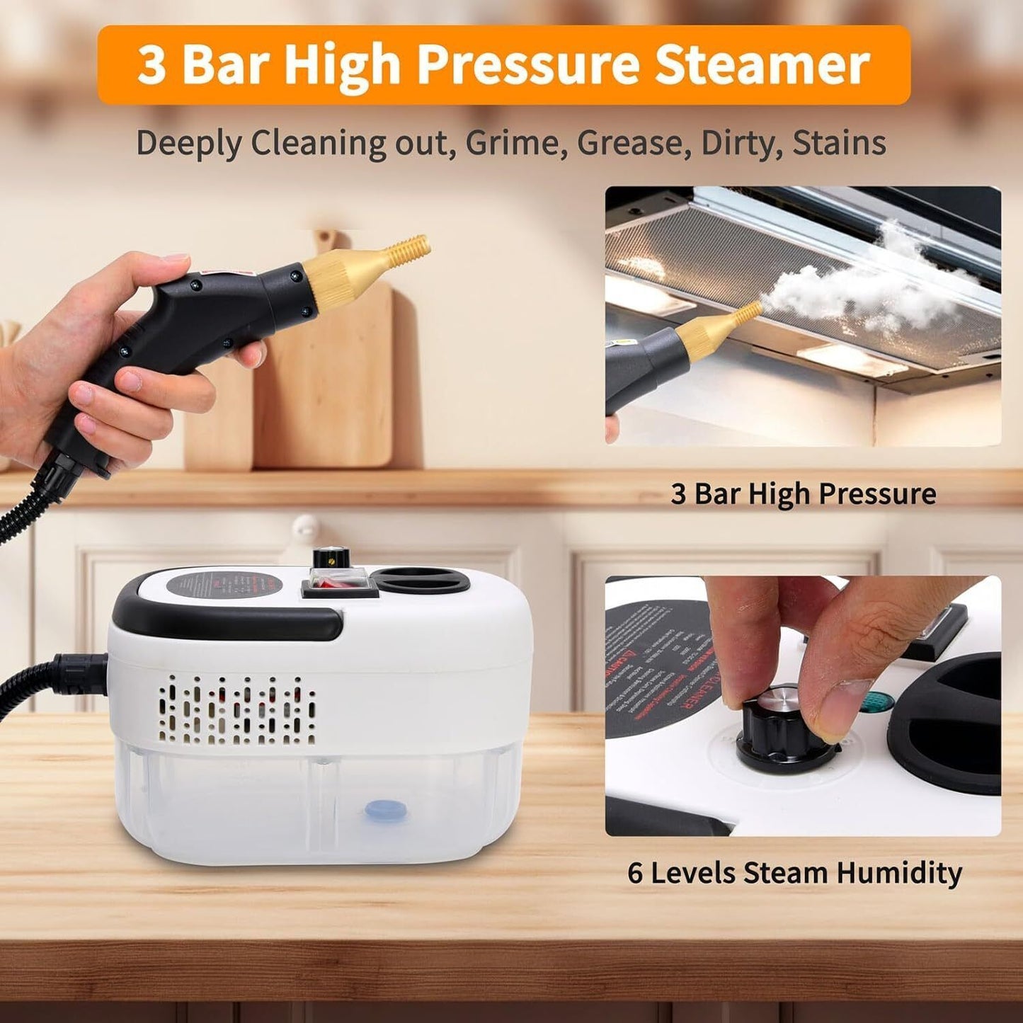 Handheld High Temp Steam Cleaner High Pressure Household Cleaning Machines 2500W
