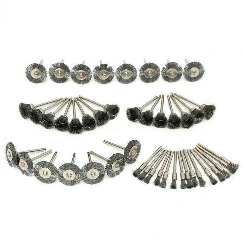 45pcs Wire Cup Brush Set Stainless Steel For Dremel Rotary Tool Accessories