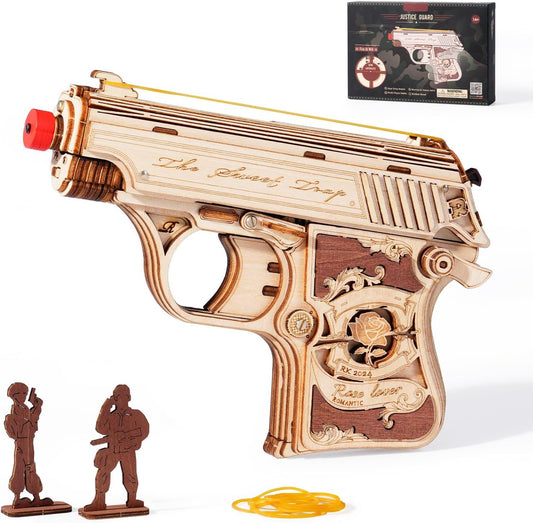 ROBOTIME 3D Puzzle Wooden Hideout Gun Mechanical Construciton Model Craft Kits