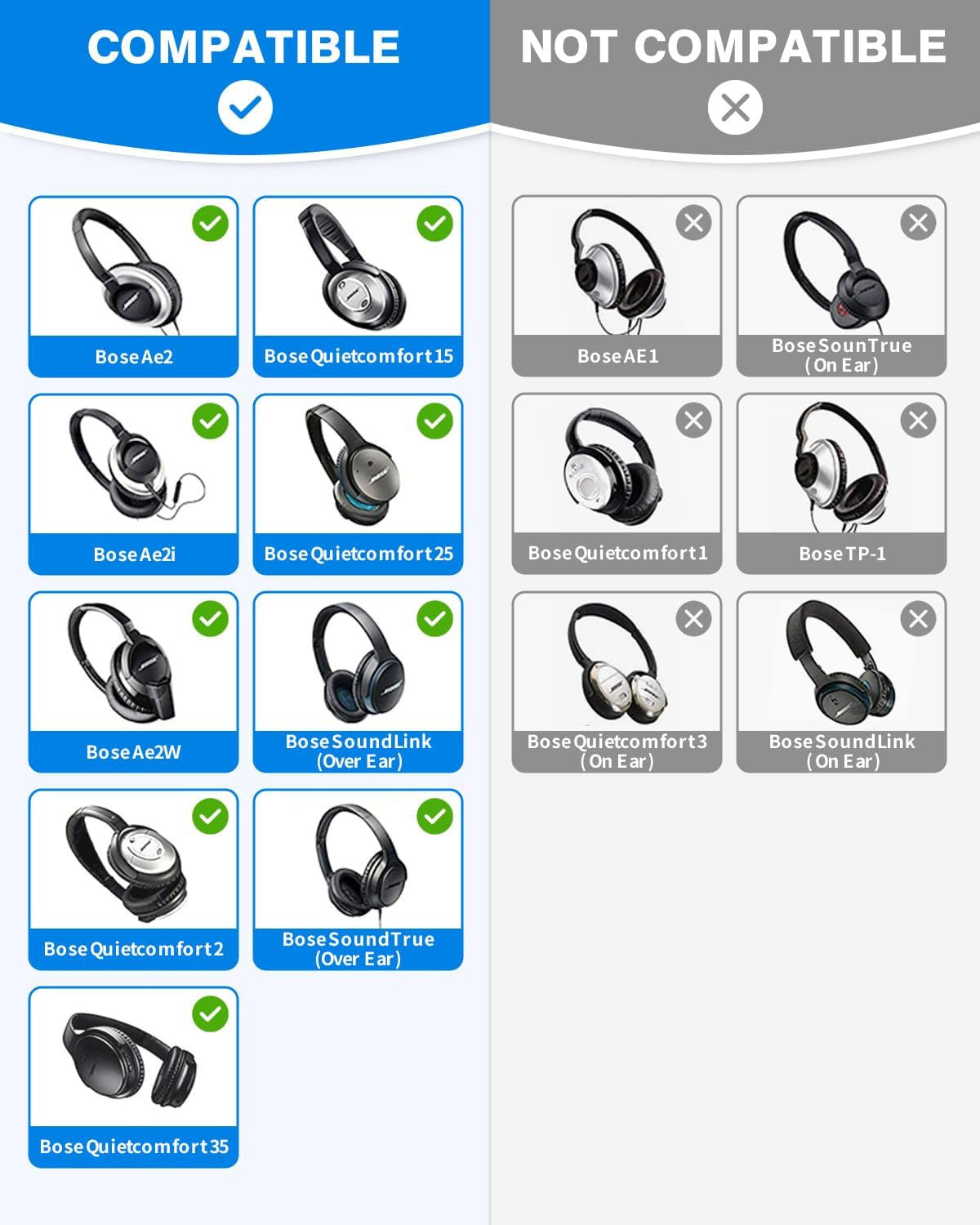 Replacement Ear Pads Cushion For QuietComfort 35 QC35  QC25 QC15 AE2 -UK