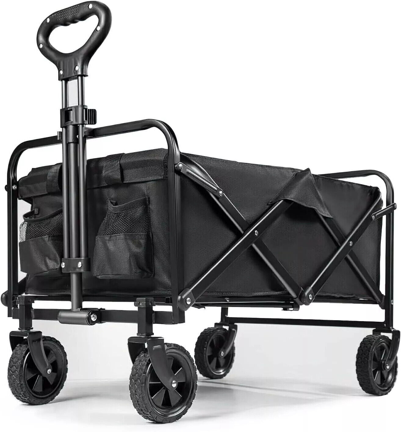 Large Foldable Outdoor Garden Beach Camping Trolley Cart 4 Wheel UK