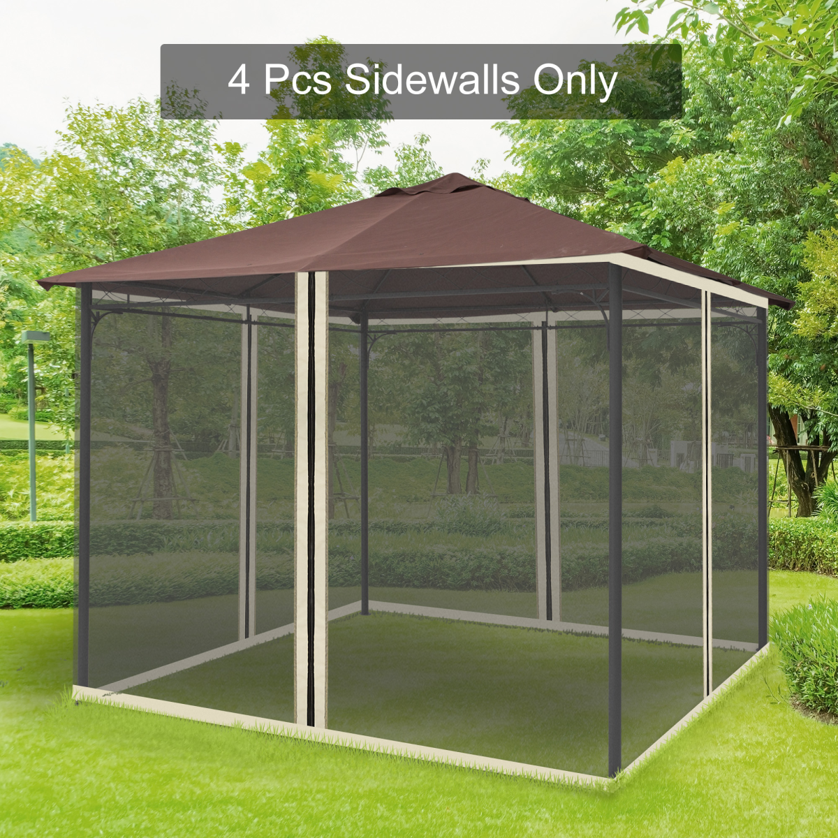 302 x 207cm Universal Replacement Gazebo Mesh Netting Screen Walls