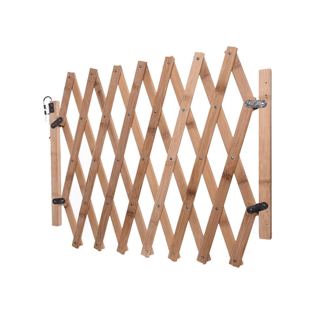 Baby Safety Fence Expanding Portable Wooden Pet Dog Freestanding Trellis Gate UK