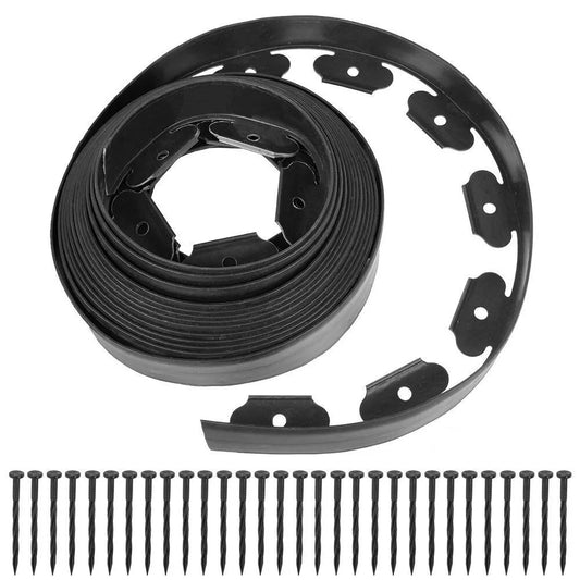 10m Lawn Edge Border With 50 Pegs Garden Edging For Paths Drives Flower Grass