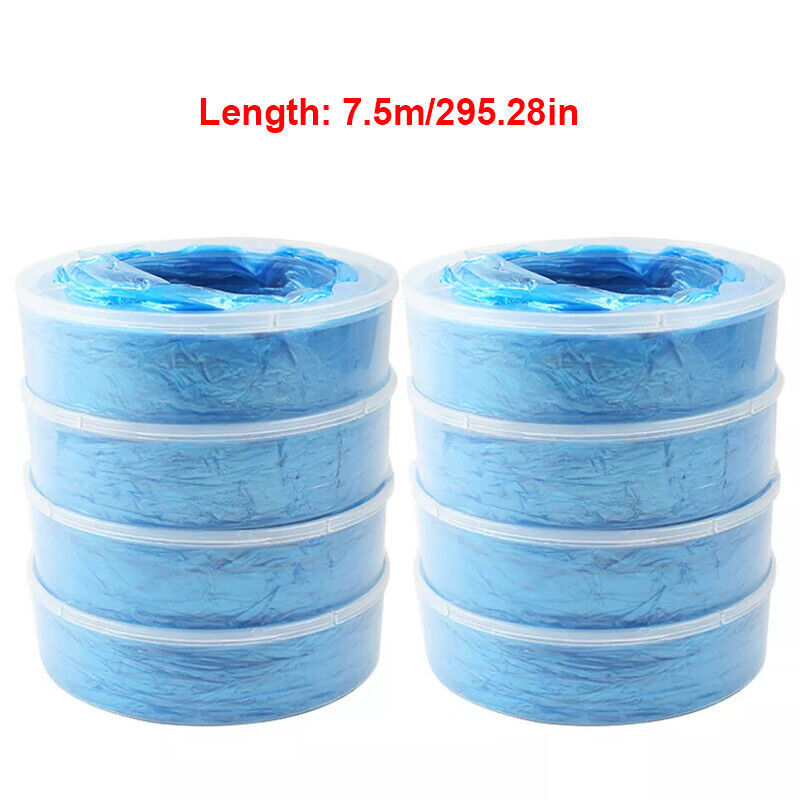 8pcs Nappy Disposal System Refill Cassettes Wrappers Bag Sacks Pack Bin Bags