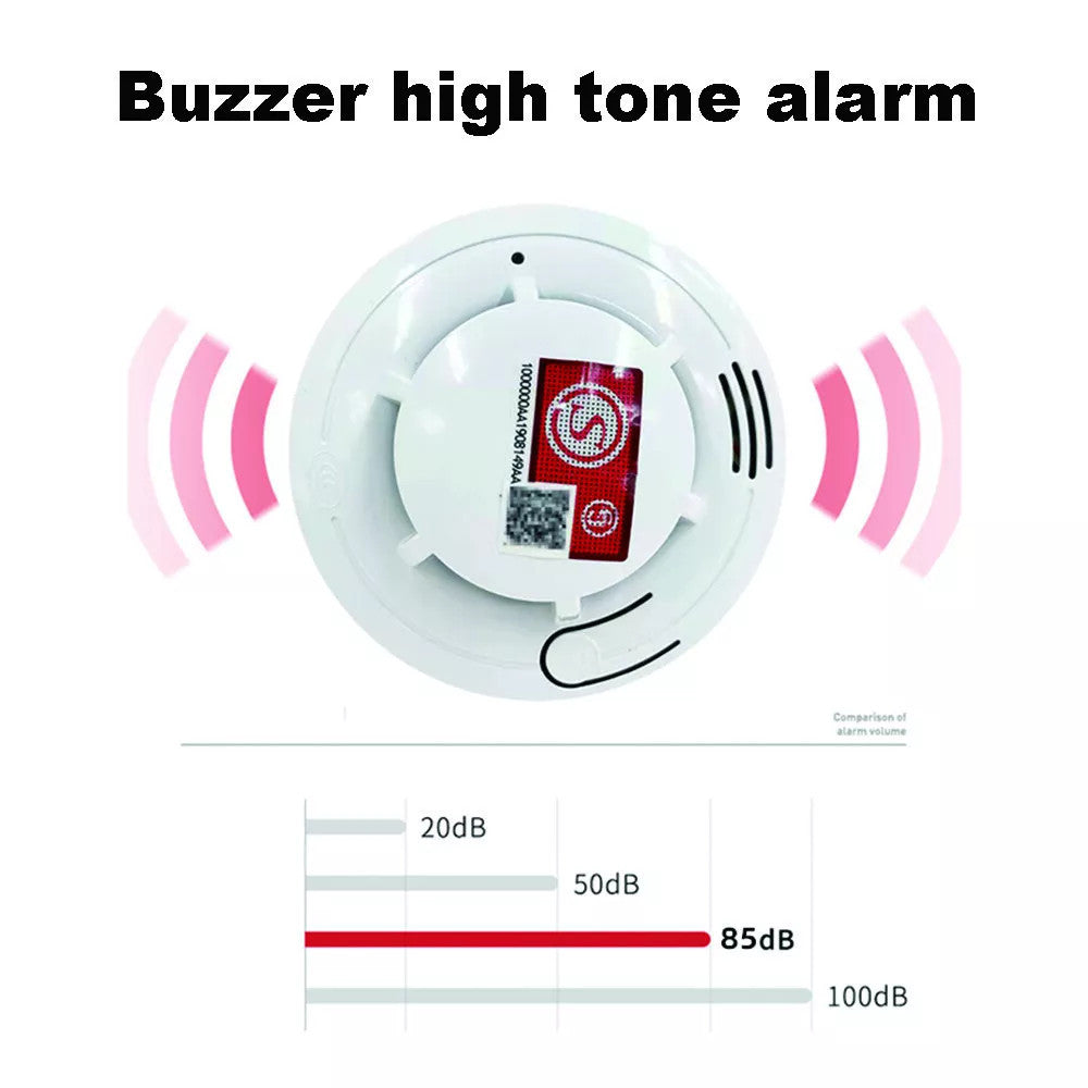 2 X Home Fire Alarm Smoke Detector Gas Sensor Twin Pack With Batteries
