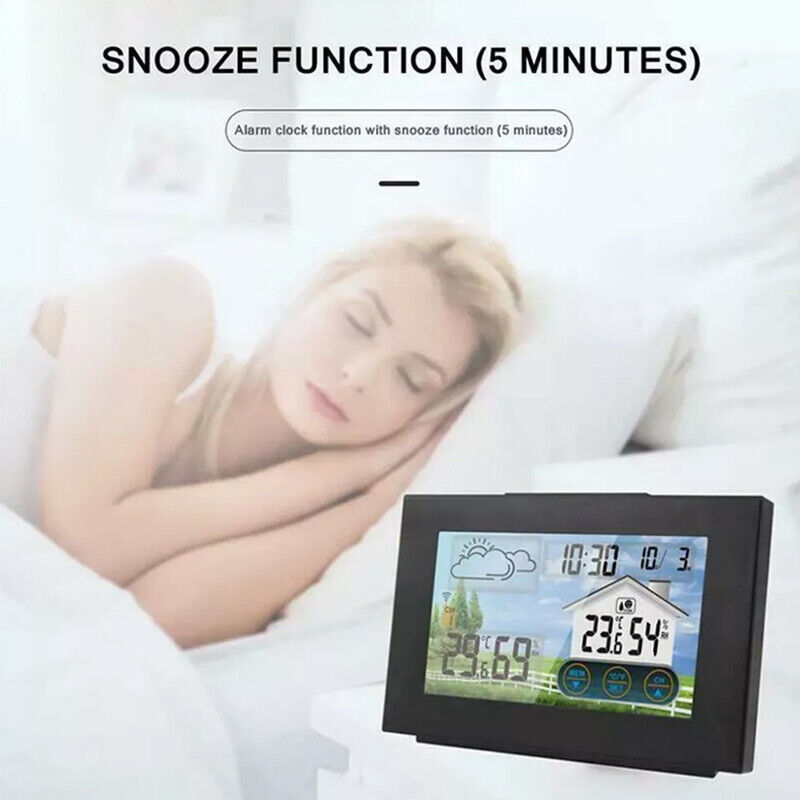 Wireless Weather Station Clock Digital Thermometer Temperature Indoor&Outdoor.
