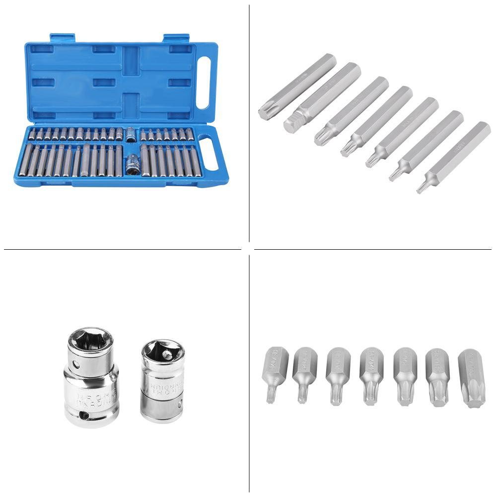 40Pcs Hex Star Torx Socket Bit Set Tool Kit 1-2inch 3-8inch Drive