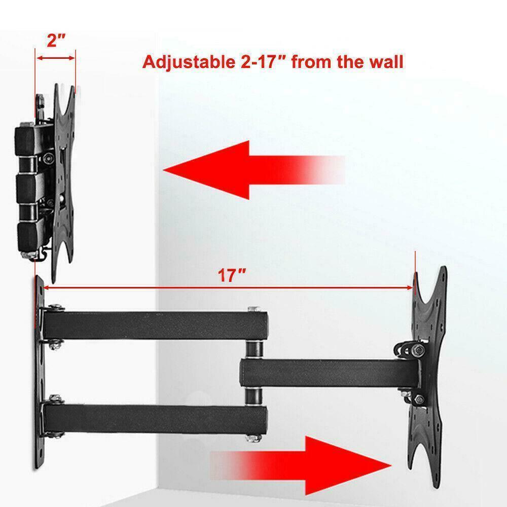26-55  Full Motion TV Wall Mount Rotation 180 Swivel Bracket 26 32 40 42 50 55