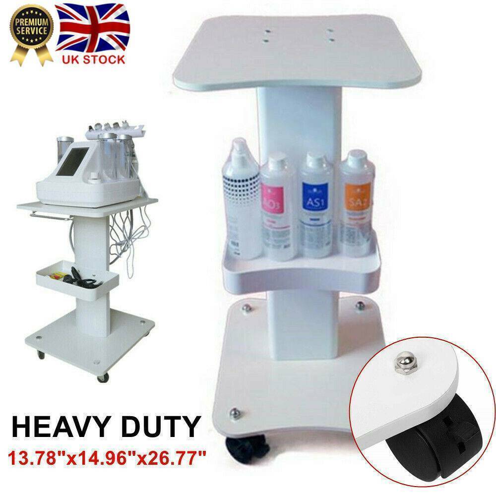 Heavy White Beauty Salon Trolley Stand SPA Salon Storage Cart Trolley UK
